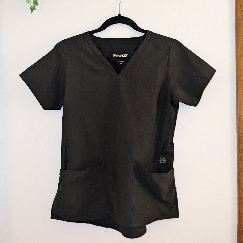 black XS scrub top